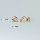 Rose Gold-Plated 925 Sterling Silver Floral Pendant and Earrings Set