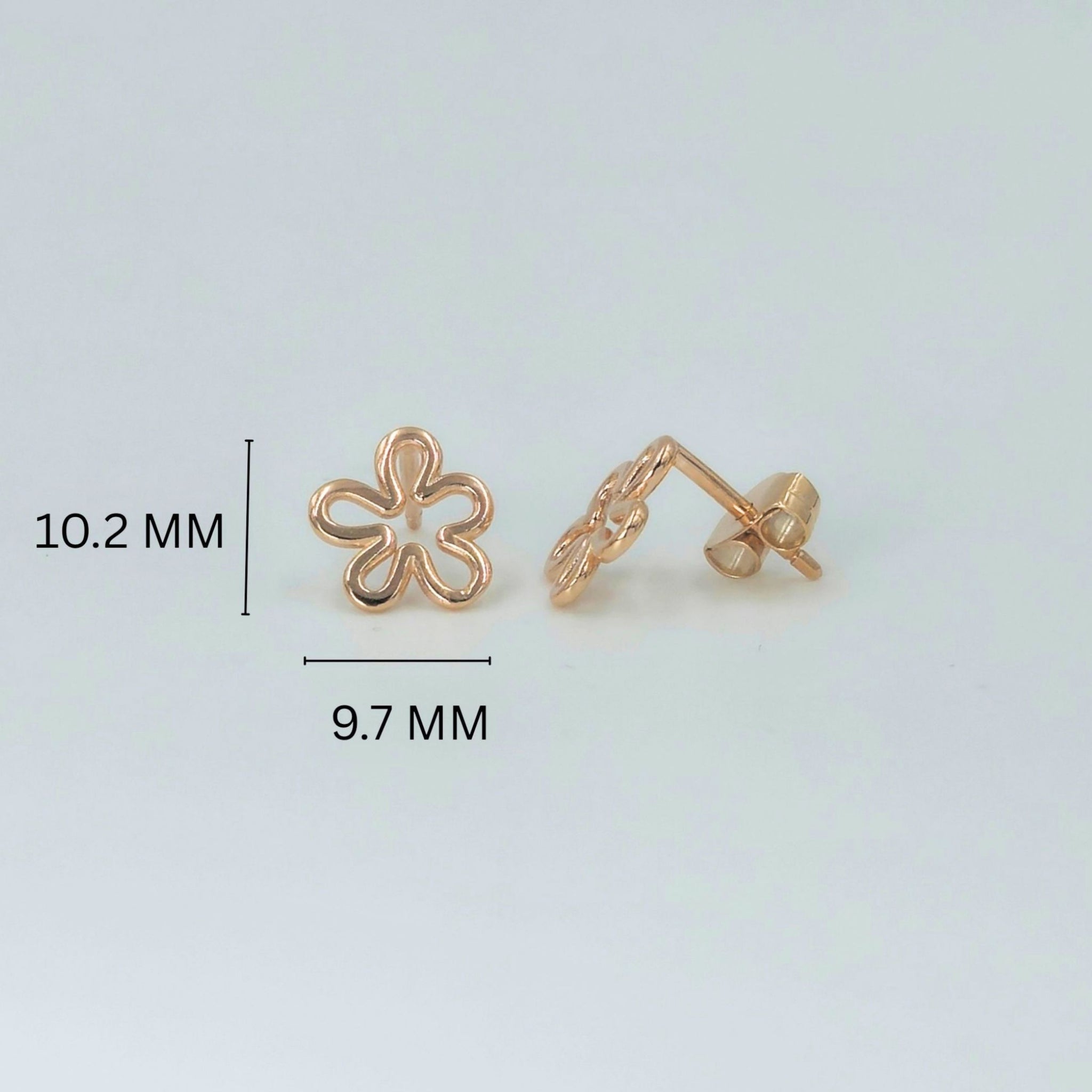 Rose Gold-Plated 925 Sterling Silver Floral Pendant and Earrings Set
