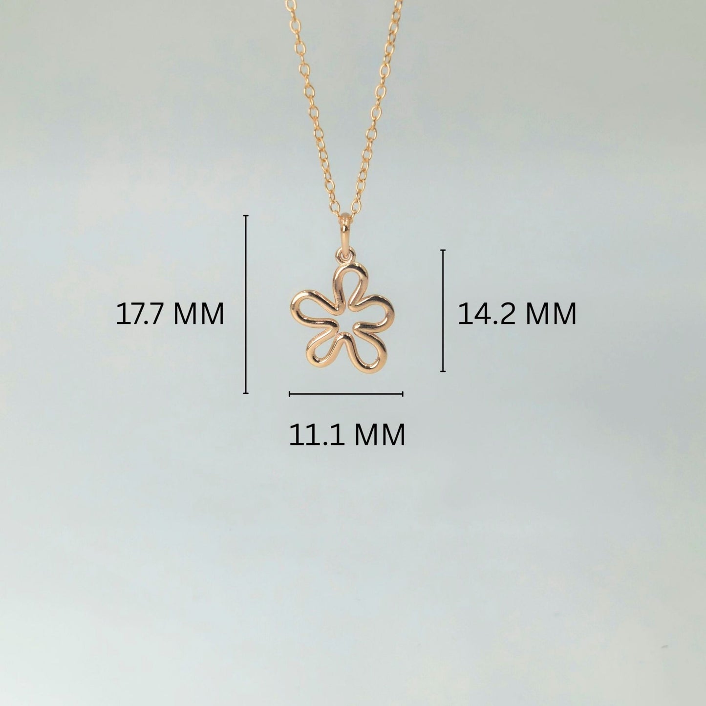 Rose Gold-Plated 925 Sterling Silver Floral Pendant and Earrings Set