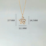 Rose Gold-Plated 925 Sterling Silver Floral Pendant and Earrings Set