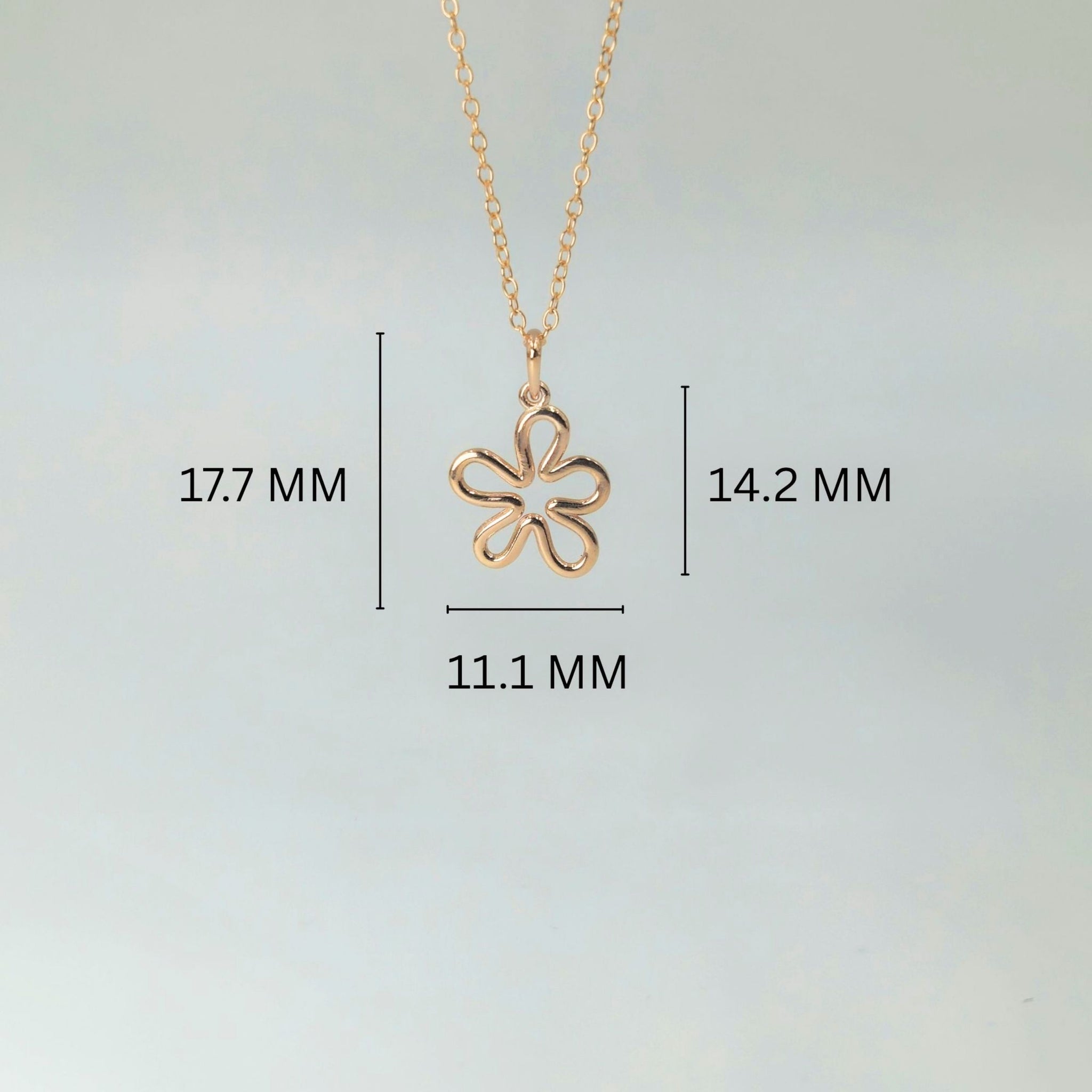 Rose Gold-Plated 925 Sterling Silver Floral Pendant and Earrings Set