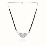 925 Sterling Silver Wing-Inspired Mangalsutra with Cubic Zirconia