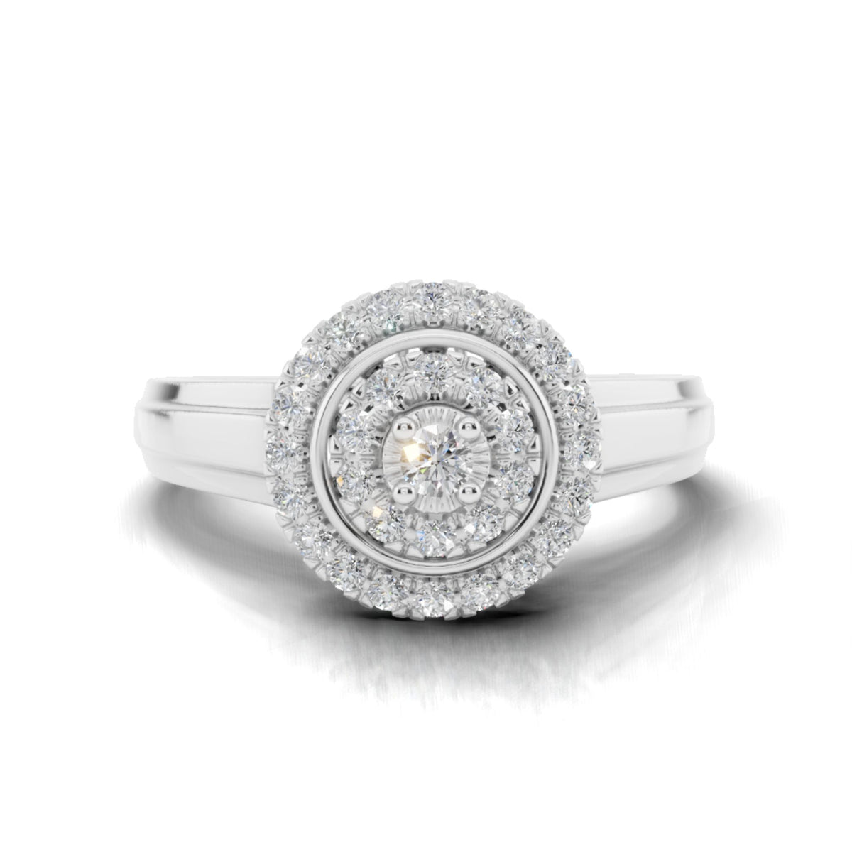 Round Halo Lab Grown Diamond Statement Ring