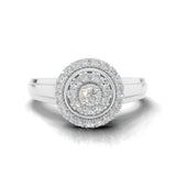 Round Halo Lab Grown Diamond Statement Ring