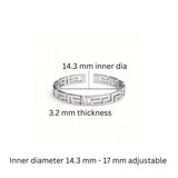 925 Sterling Silver Greek Key Toe Rings