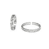 925 Sterling Silver Greek Key Toe Rings