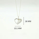 925 Sterling Silver Heart Pendant and Earrings Jewelry Set With Cubic Zirconia