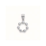 925 Sterling Silver Open Circle Eternity Pendant with Cubic Zirconia