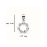 925 Sterling Silver Open Circle Eternity Pendant with Cubic Zirconia
