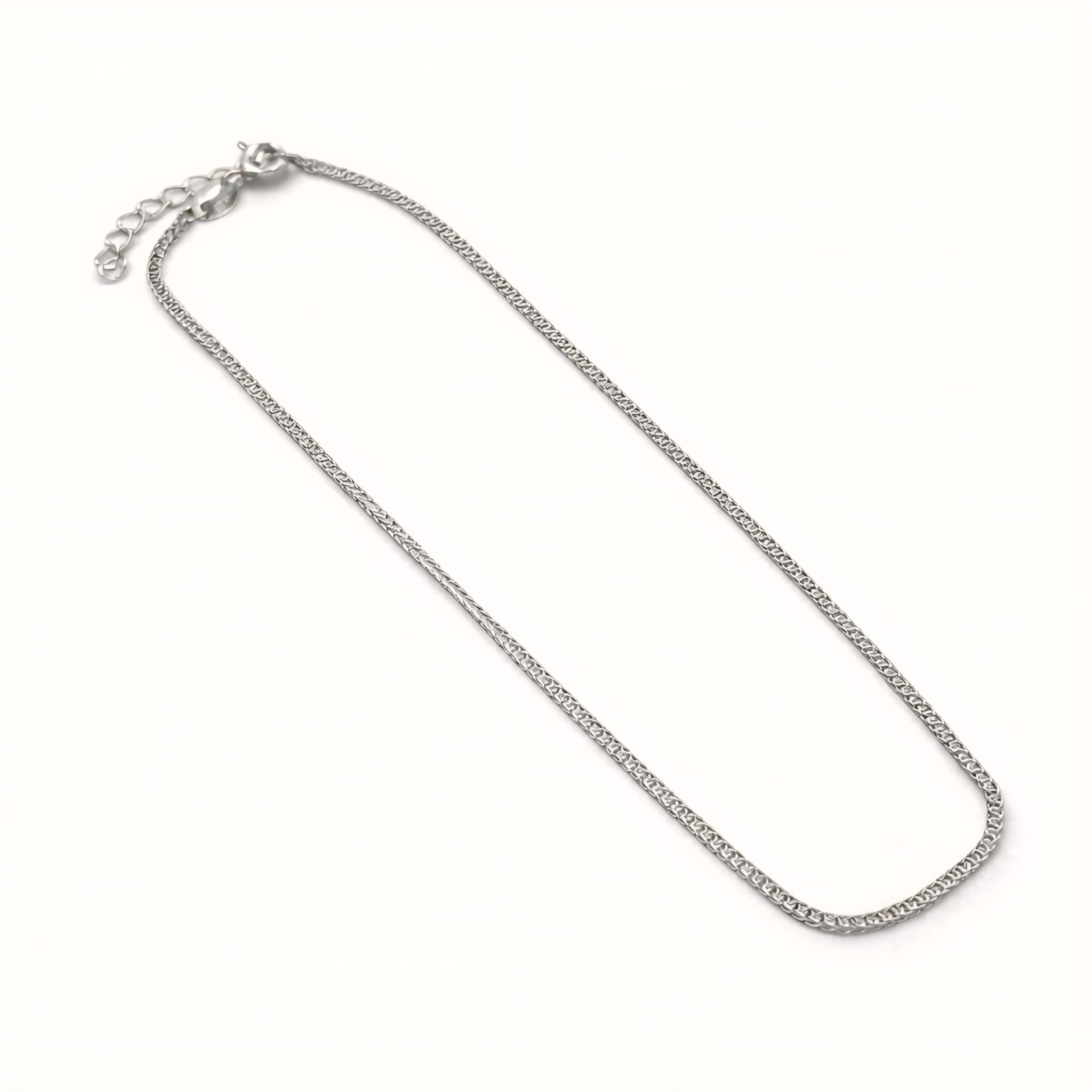 925 Sterling Silver Minimalist Woven Anklet