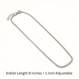925 Sterling Silver Minimalist Woven Anklet