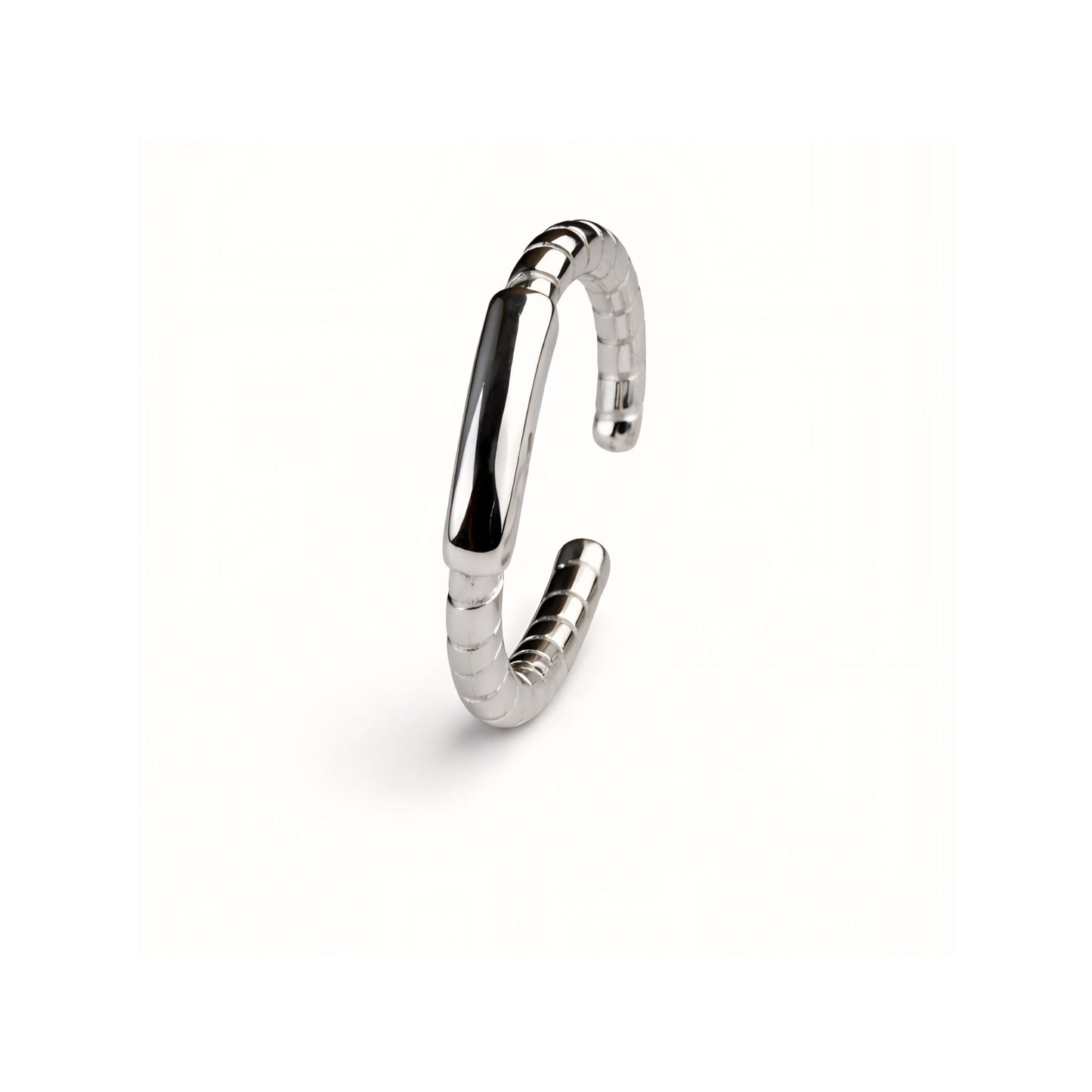 925 Sterling Silver Ribbed Toe Rings with Center Bar