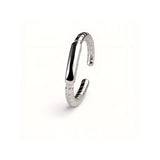 925 Sterling Silver Ribbed Toe Rings with Center Bar