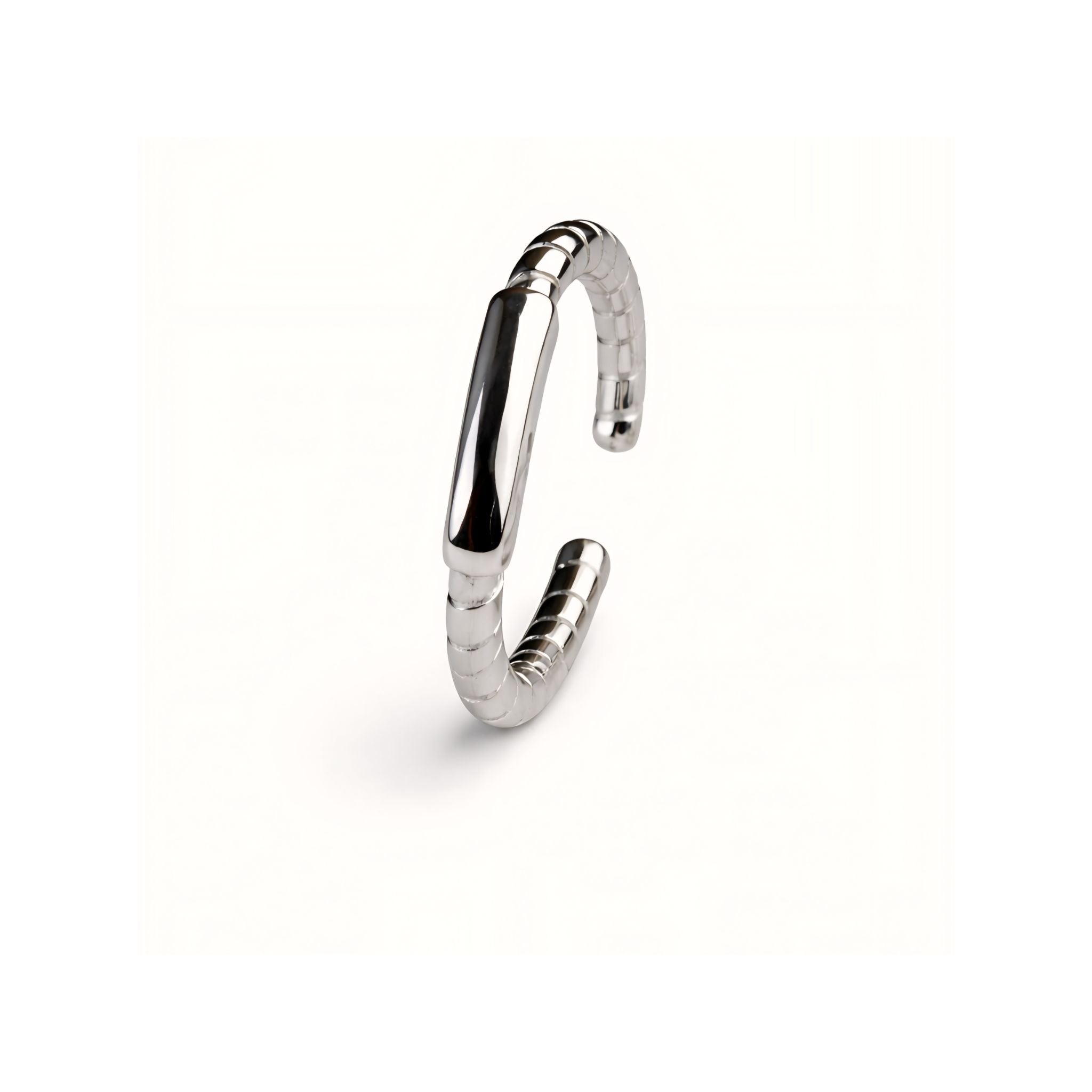 925 Sterling Silver Ribbed Toe Rings with Center Bar