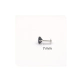925 Sterling Silver Round Black Stone Nose Pin