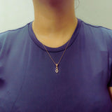 925 Sterling Silver Rose Gold Plated Teardrop Heart Pendant with Cubic Zirconia