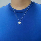 Sparkling Heart Lab-Grown Diamond Pendant in 925 Sterling Silver