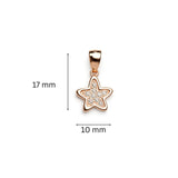 925 Sterling Silver Rose Gold Plated Star Pendant with Cubic Zirconia