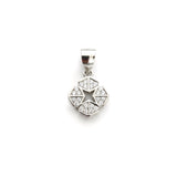 925 Sterling Silver Octagonal Star Pendant with Cubic Zirconia