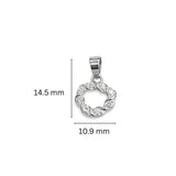 925 Sterling Silver Wreath Pendant with Cubic Zirconia