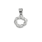 925 Sterling Silver Wreath Pendant with Cubic Zirconia