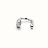 925 Sterling Silver Clip-On Floral Design Nose Pin