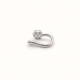 925 Sterling Silver Clip-On Floral Design Nose Pin
