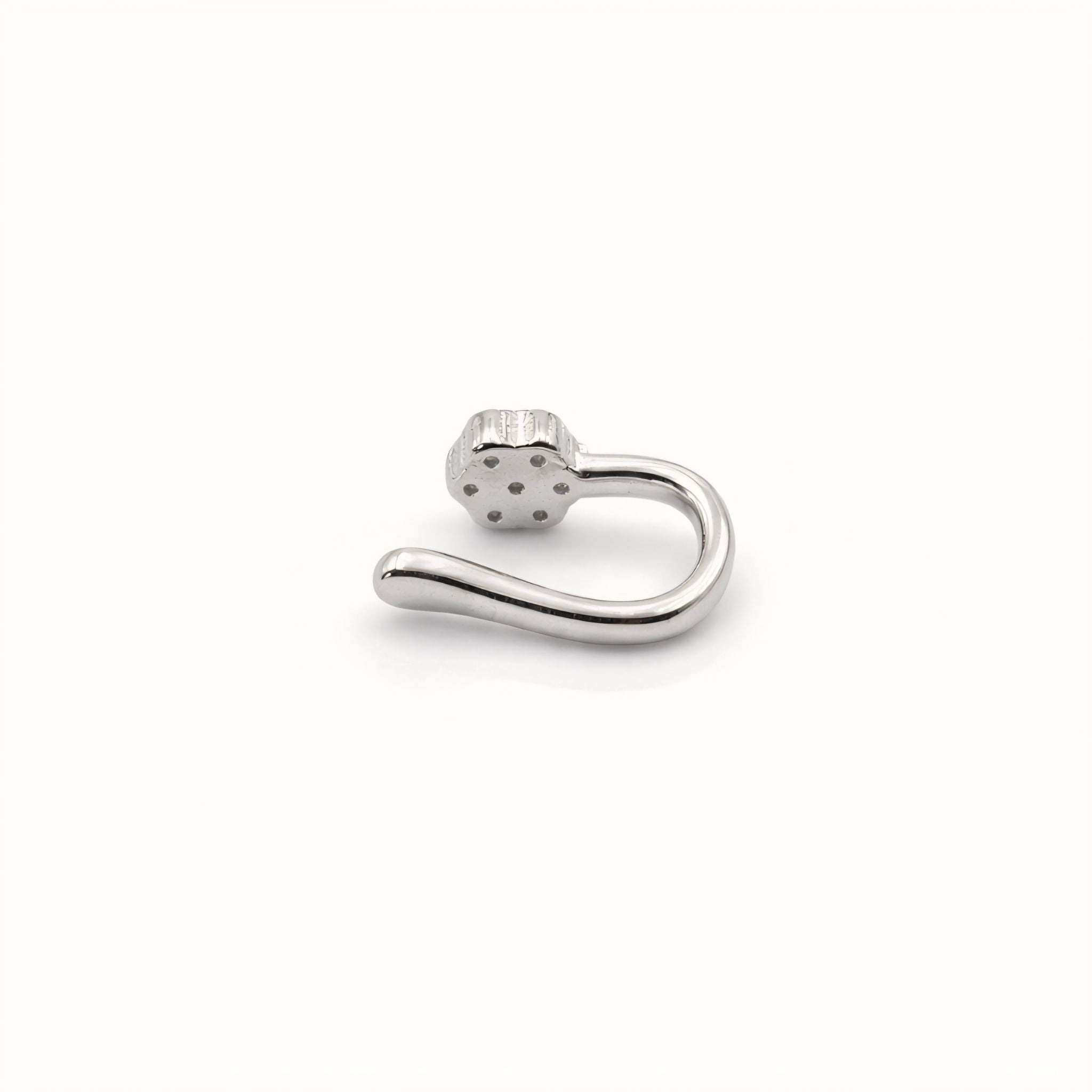 925 Sterling Silver Clip-On Floral Design Nose Pin