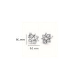 925 Sterling Silver Star Stud Earrings With Cubic Zirconia