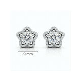 925 Sterling Silver Star Stud Earrings With Cubic Zirconia