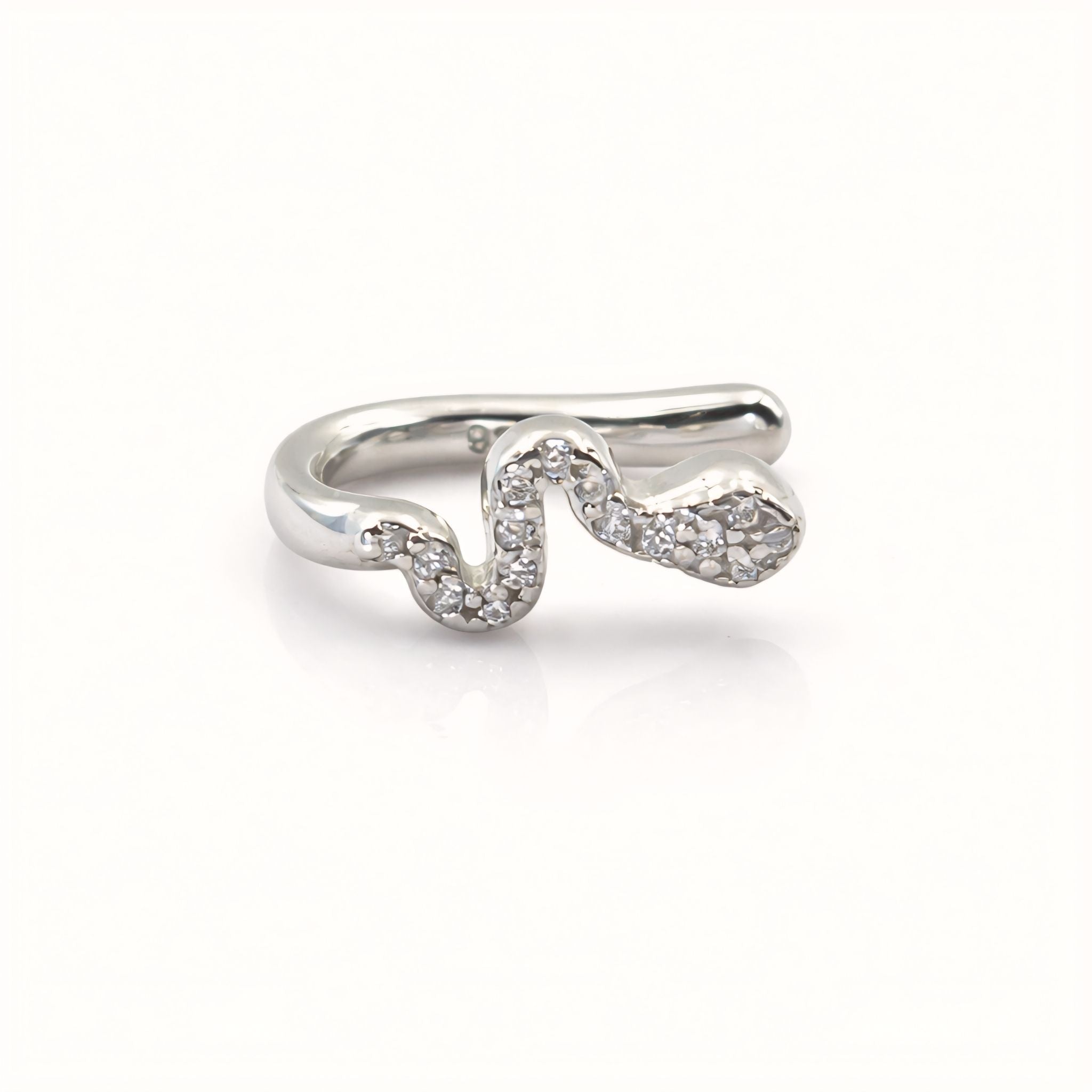 925 Sterling Silver Snake-Inspired Clip-On Nose Pin