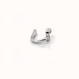 925 Sterling Silver Snake-Inspired Clip-On Nose Pin