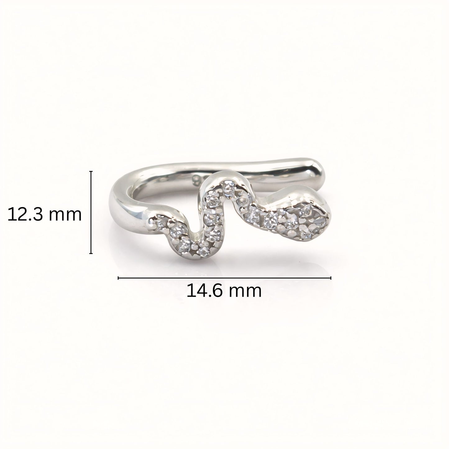925 Sterling Silver Snake-Inspired Clip-On Nose Pin