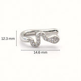 925 Sterling Silver Snake-Inspired Clip-On Nose Pin