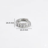 925 Sterling Silver Segmented Hoop Earrings With Cubic Zirconia