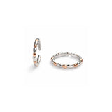 925 Sterling Silver Dual Tone Beaded Toe Rings