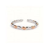 925 Sterling Silver Dual Tone Beaded Toe Rings