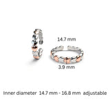 925 Sterling Silver Dual Tone Heart Toe Rings