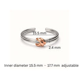 925 Sterling Silver Infinity Knot Toe Rings