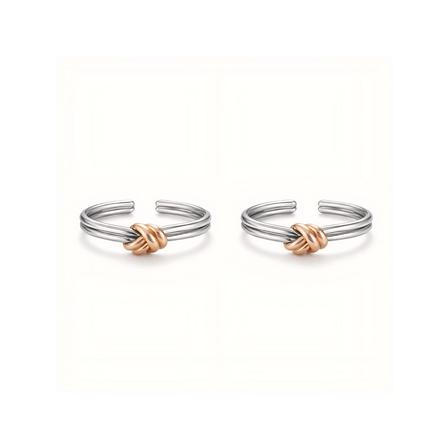 925 Sterling Silver Infinity Knot Toe Rings