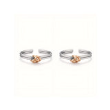 925 Sterling Silver Infinity Knot Toe Rings
