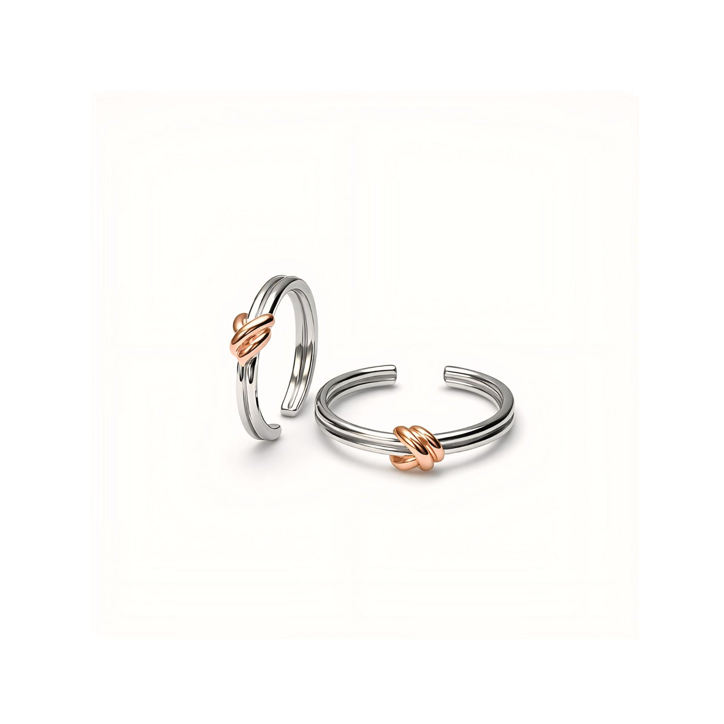 925 Sterling Silver Infinity Knot Toe Rings