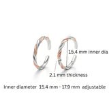 925 Sterling Silver Braided Toe Rings