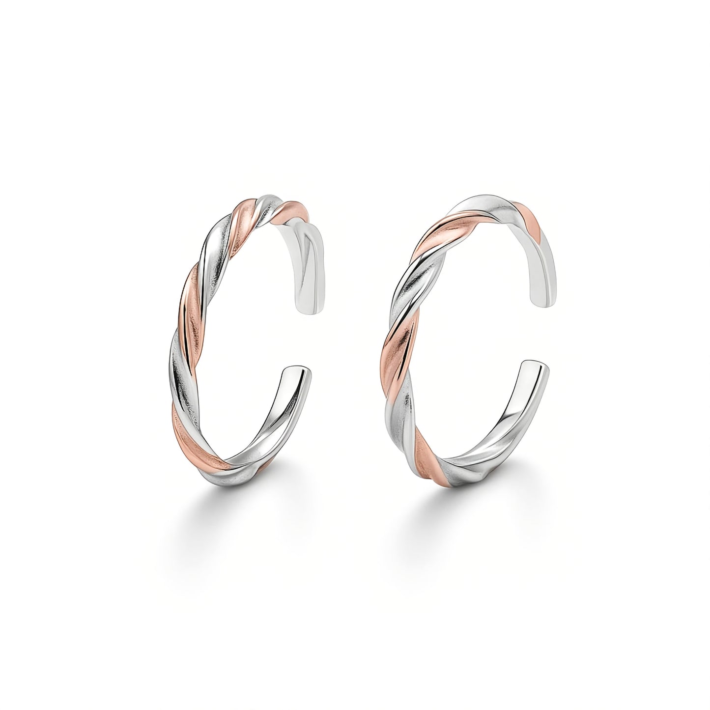925 Sterling Silver Braided Toe Rings