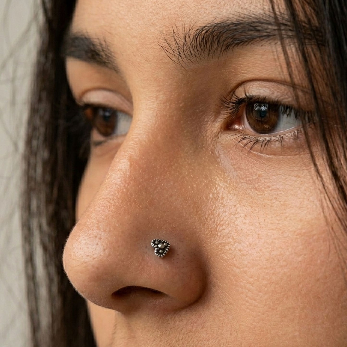 925 Sterling Silver Heart Design Nose Ring