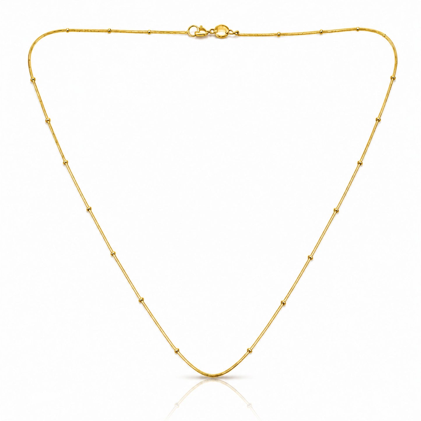 925 Sterling Silver Beaded Chain