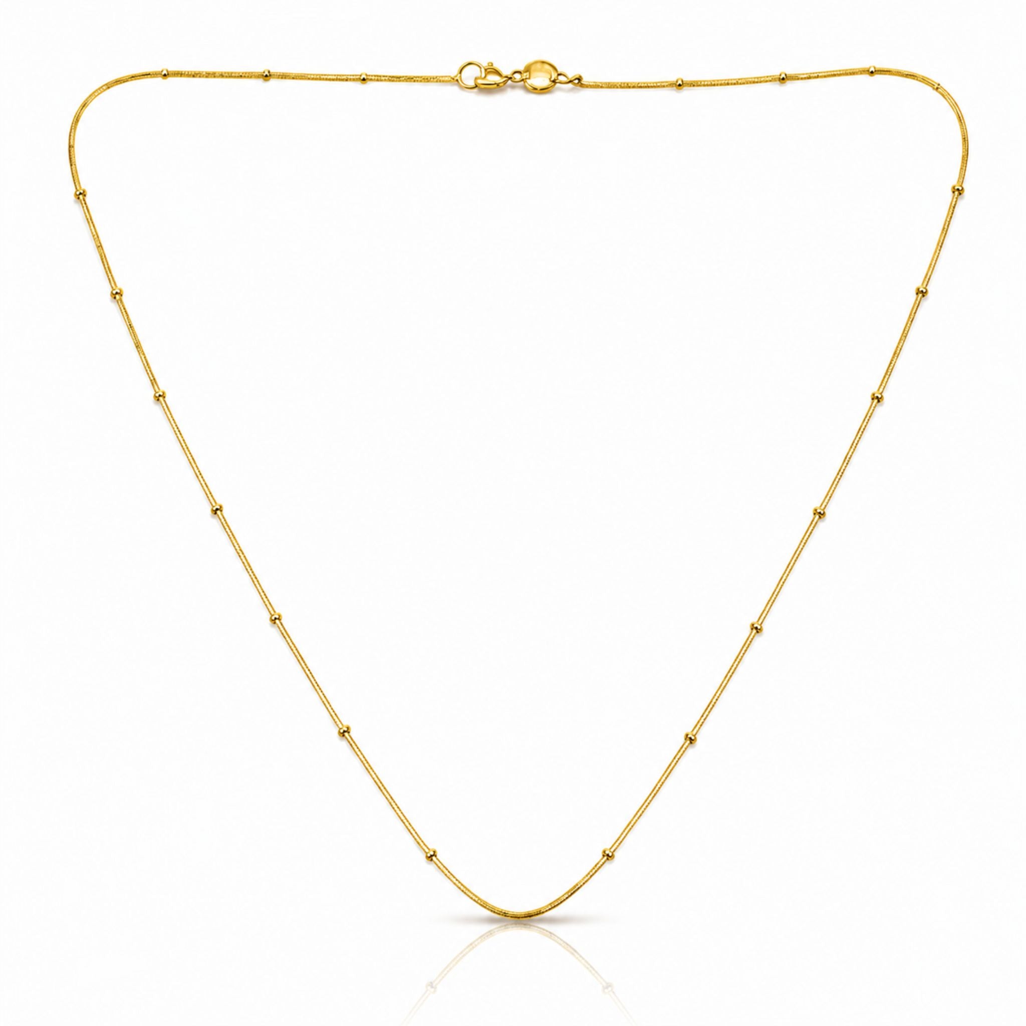 925 Sterling Silver Beaded Chain