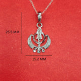 Elegant Khanda pendant with brilliant diamond-cut detailing