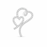 Interlocking heart pendant adorned with sparkling lab-grown diamonds