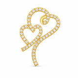 Interlocking heart pendant adorned with sparkling lab-grown diamonds